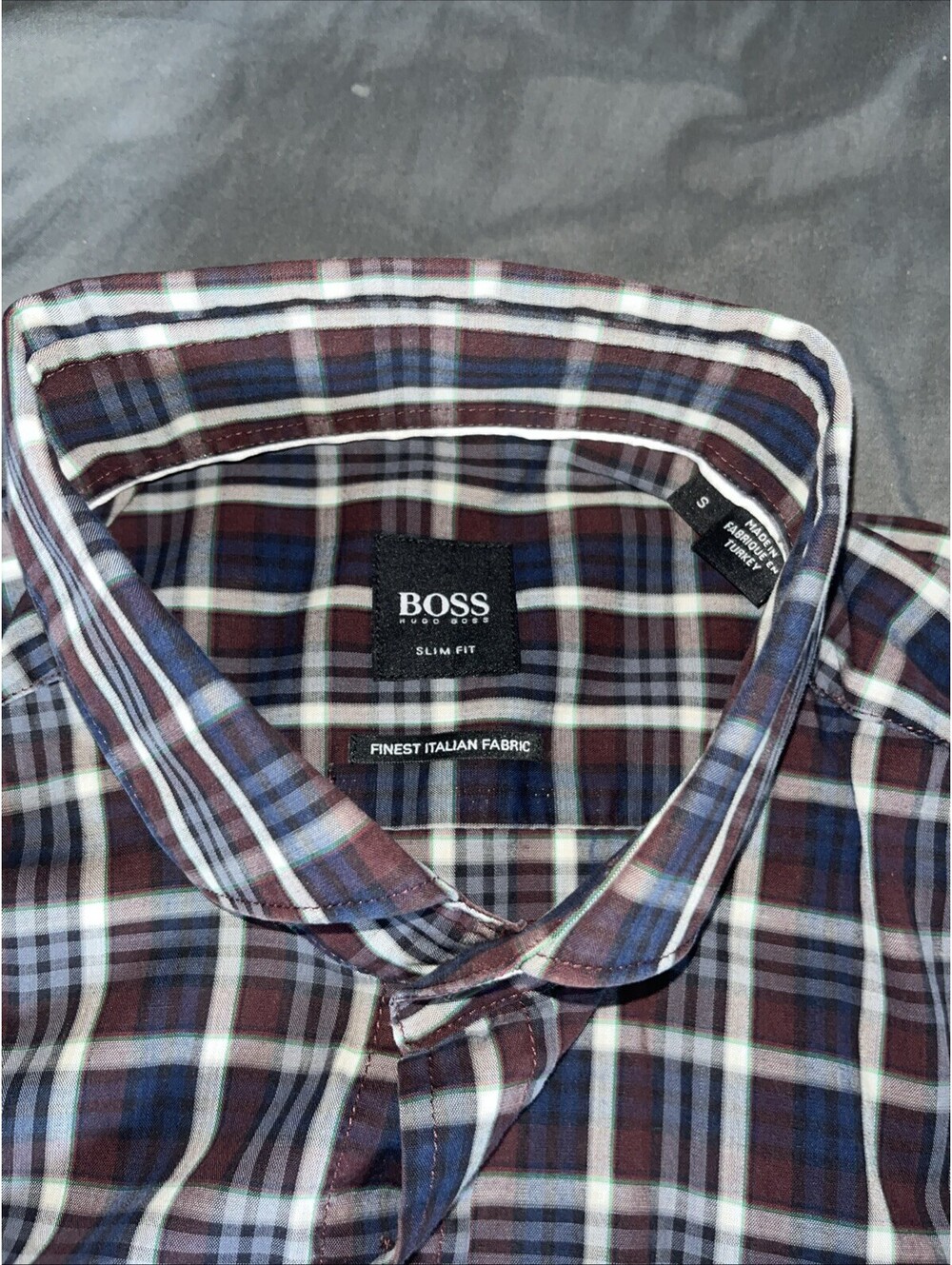 BOSS Slim Fit Men's Plaid Button-Down Shirt